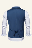 Load image into Gallery viewer, Grey Peak Lapel Double Breasted Men&#39;s Suit Vest