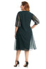 Load image into Gallery viewer, Plus Size Dark Green Mother Of The Bride Dress With Cape