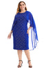 Load image into Gallery viewer, Plus Size Royal Blue Mother Of The Bride Dress With Cape