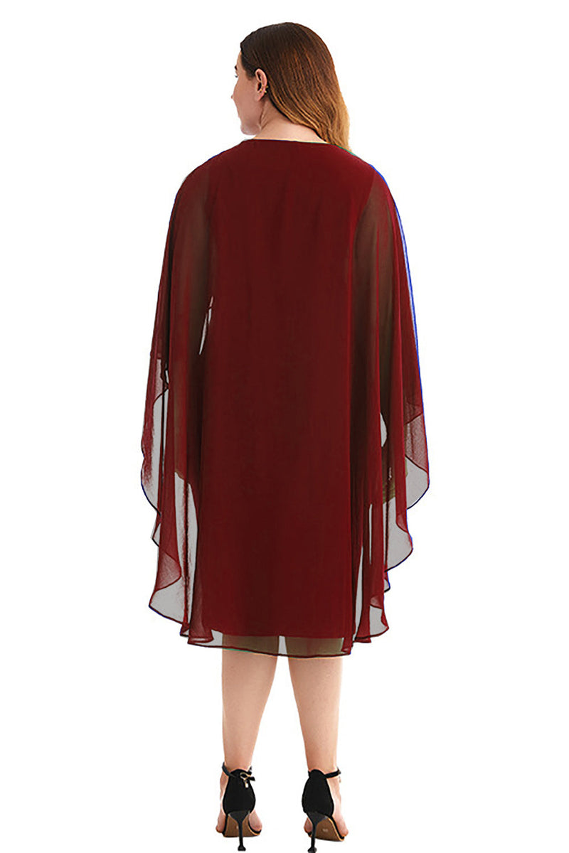 Load image into Gallery viewer, Plus Size Royal Blue Mother Of The Bride Dress With Cape
