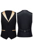 Load image into Gallery viewer, Black and Champagne 3 Piece Shawl Lapel Men&#39;s Prom Suits