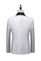Load image into Gallery viewer, White Jacquard 2-Piece Shawl Lapel Men&#39;s Prom Suits