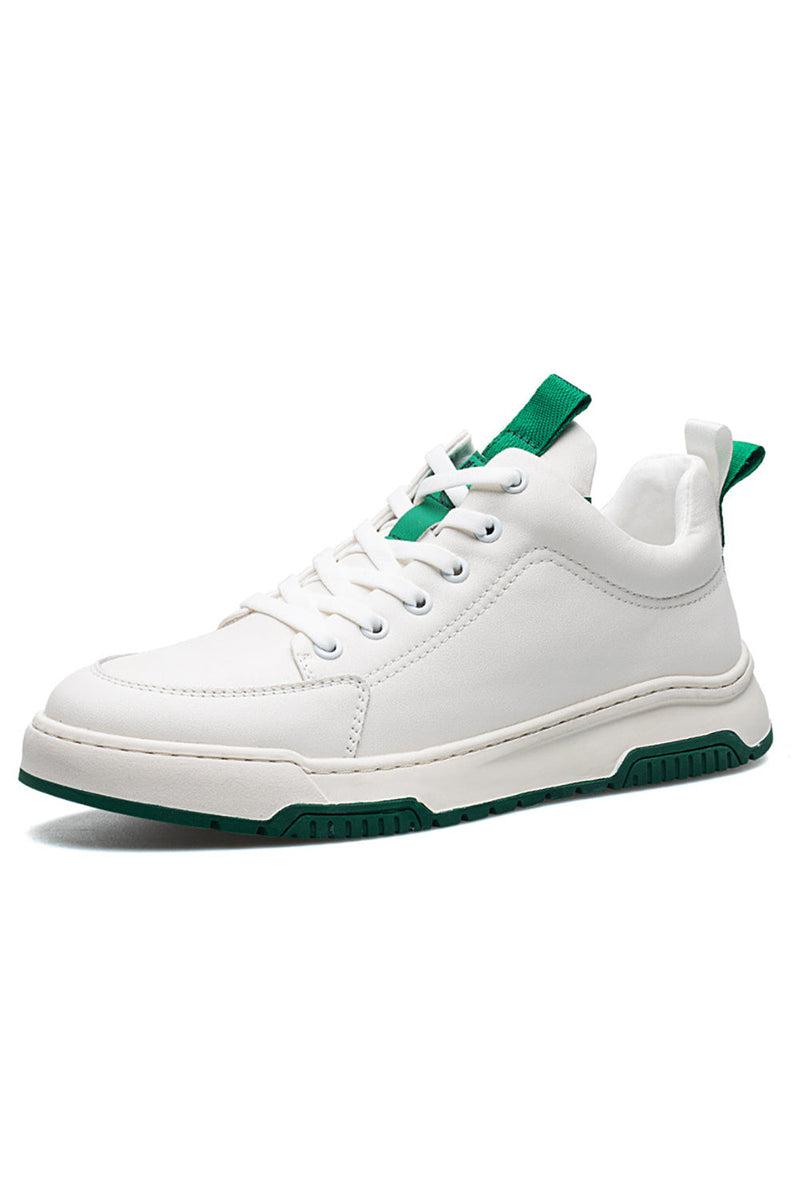 Load image into Gallery viewer, White Leather Fashion Slip-on Sports Shoes