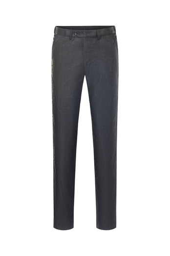 Men's Black Jacquard 2-Piece Peak Lapel Prom Suits