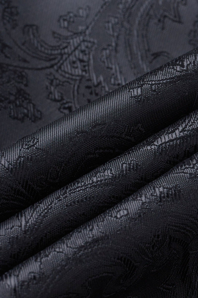 Load image into Gallery viewer, Men&#39;s Black Jacquard 2-Piece Peak Lapel Prom Suits