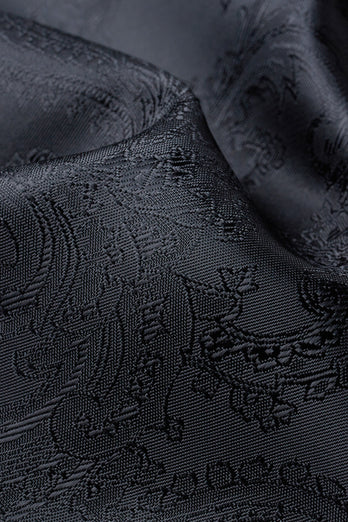 Men's Black Jacquard 2-Piece Peak Lapel Prom Suits