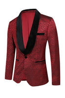 Load image into Gallery viewer, Red Jacquard 2 Piece Men&#39;s Prom Suits