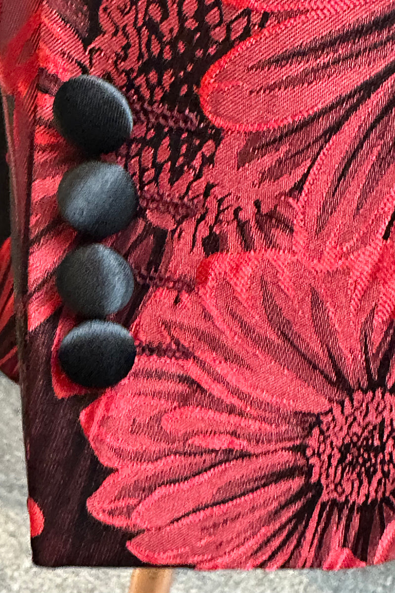 Load image into Gallery viewer, Glitter Burgundy Jacquard Shawl Lapel Men&#39;s Prom Suits