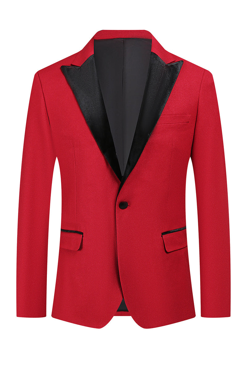 Load image into Gallery viewer, Red Peak Lapel One Button 2 Piece Men&#39;s Prom Suits