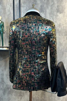 Sparkly Sequin 2 Piece Men Prom Suits