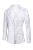 Load image into Gallery viewer, White Floral Jacquard Peak Lapel Men Prom Suits