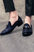 Load image into Gallery viewer, White Beaded Slip-On Party Men&#39;s Shoes With Bow