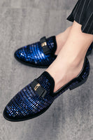 Load image into Gallery viewer, White Beaded Slip-On Party Men&#39;s Shoes With Bow