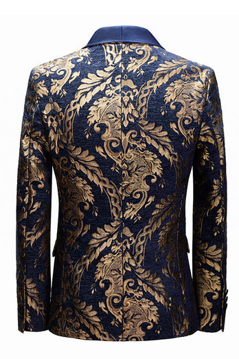Royal blue mens blazer top