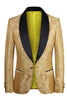 Load image into Gallery viewer, Golden One Button Jacquard Men&#39;s Prom Blazer