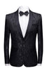 Load image into Gallery viewer, Red 2 Pieces Jacquard Men&#39;s Wedding Suits