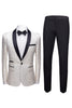 Load image into Gallery viewer, Red 2 Pieces Jacquard Men&#39;s Wedding Suits