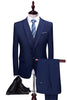 Load image into Gallery viewer, Navy Blue 3 Pieces Slim Fit Casual Tuxedo Suits