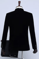 Load image into Gallery viewer, Black Two-Pieces Velvet Men&#39;s Tuxedo for Party