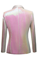 Load image into Gallery viewer, White Sequins One Button Men&#39;s Blazer