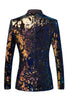 Load image into Gallery viewer, Sparkly Dark Blue Sequins Men&#39;s Blazer