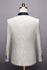 Load image into Gallery viewer, White Shawl Lapel Jacquard Prom Men&#39;s 2 Pieces Suits