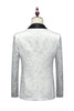 Load image into Gallery viewer, White Jacquard Shawl Lapel 3 Pieces Men&#39;s Suits