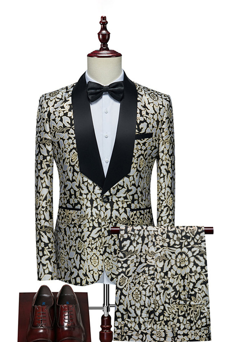 Load image into Gallery viewer, Royal Blue Leopard Printed 3 Piece Men&#39;s Suits