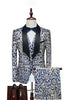 Load image into Gallery viewer, Royal Blue Leopard Printed 3 Piece Men&#39;s Suits