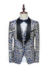 Load image into Gallery viewer, Royal Blue Leopard Printed 3 Piece Men&#39;s Suits