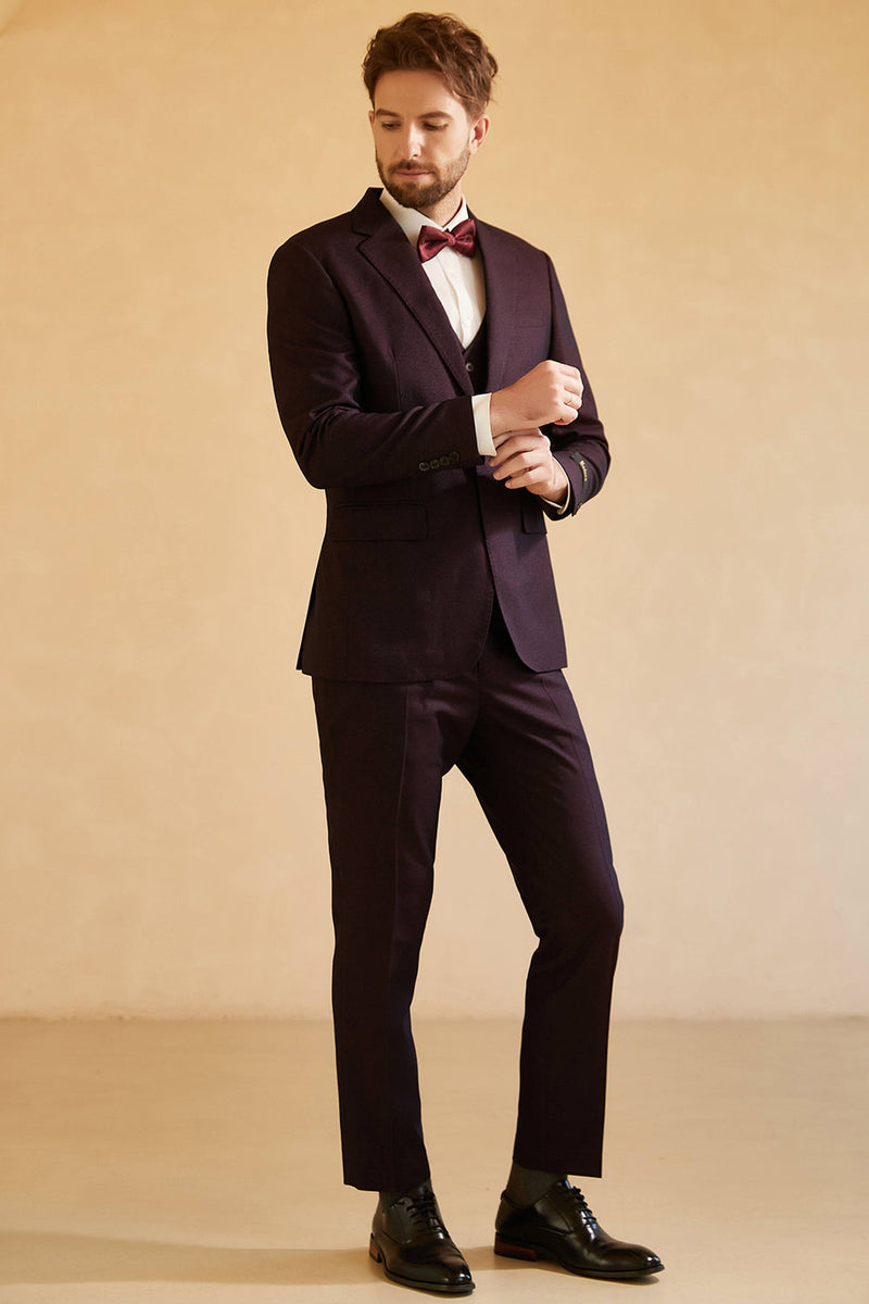 Load image into Gallery viewer, Notched Lapel Single Button Blazer for Men Wedding