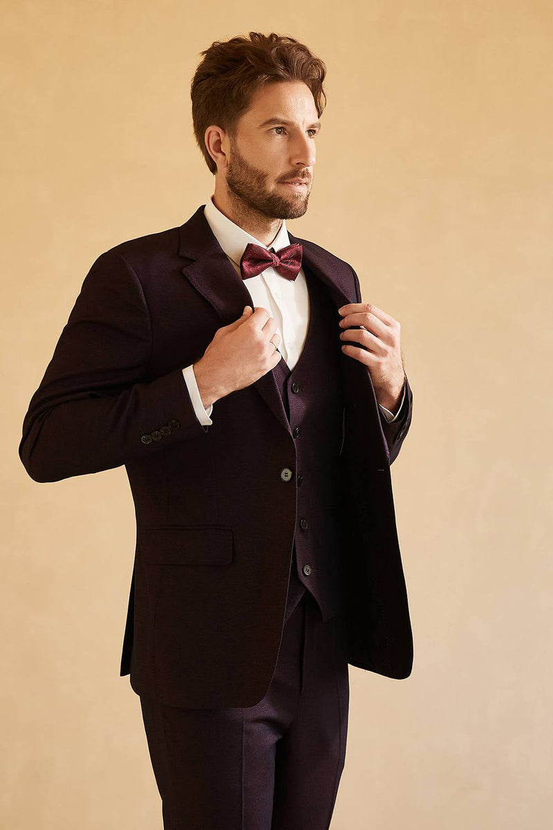 Load image into Gallery viewer, Notched Lapel Single Button Blazer for Men Wedding