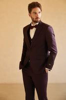 Load image into Gallery viewer, Notched Lapel Single Button Blazer for Men Wedding