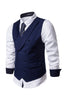 Load image into Gallery viewer, Shawl Neck Blue Double Breasted Men&#39;s Vest