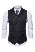 Load image into Gallery viewer, White Polka Dots Shawl Lapel Men's Suit Vest