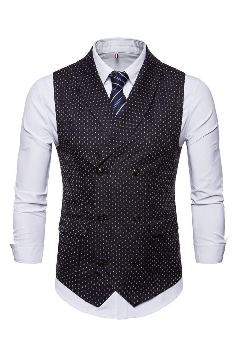 Load image into Gallery viewer, White Polka Dots Shawl Lapel Men's Suit Vest