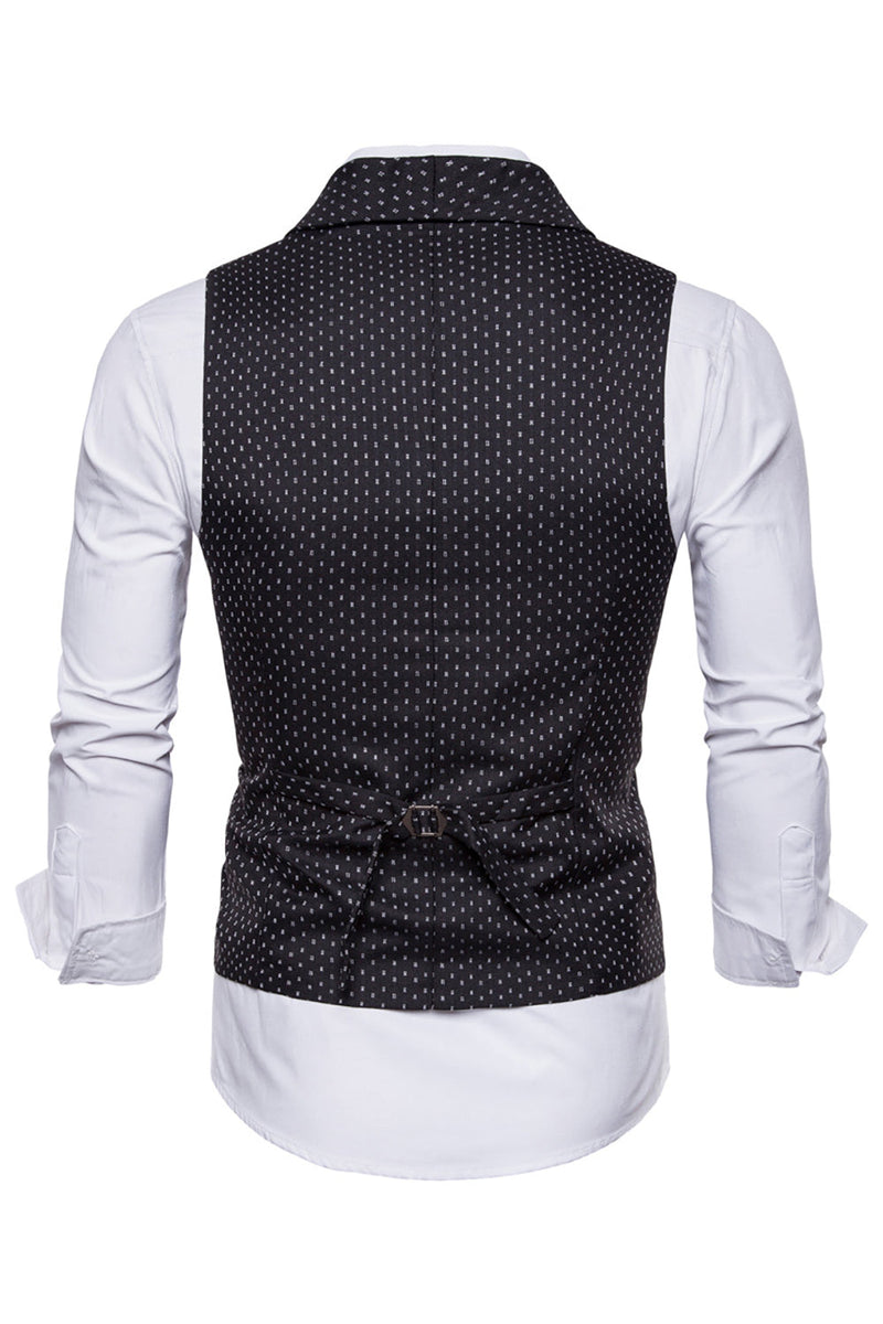 Load image into Gallery viewer, White Polka Dots Shawl Lapel Men's Suit Vest