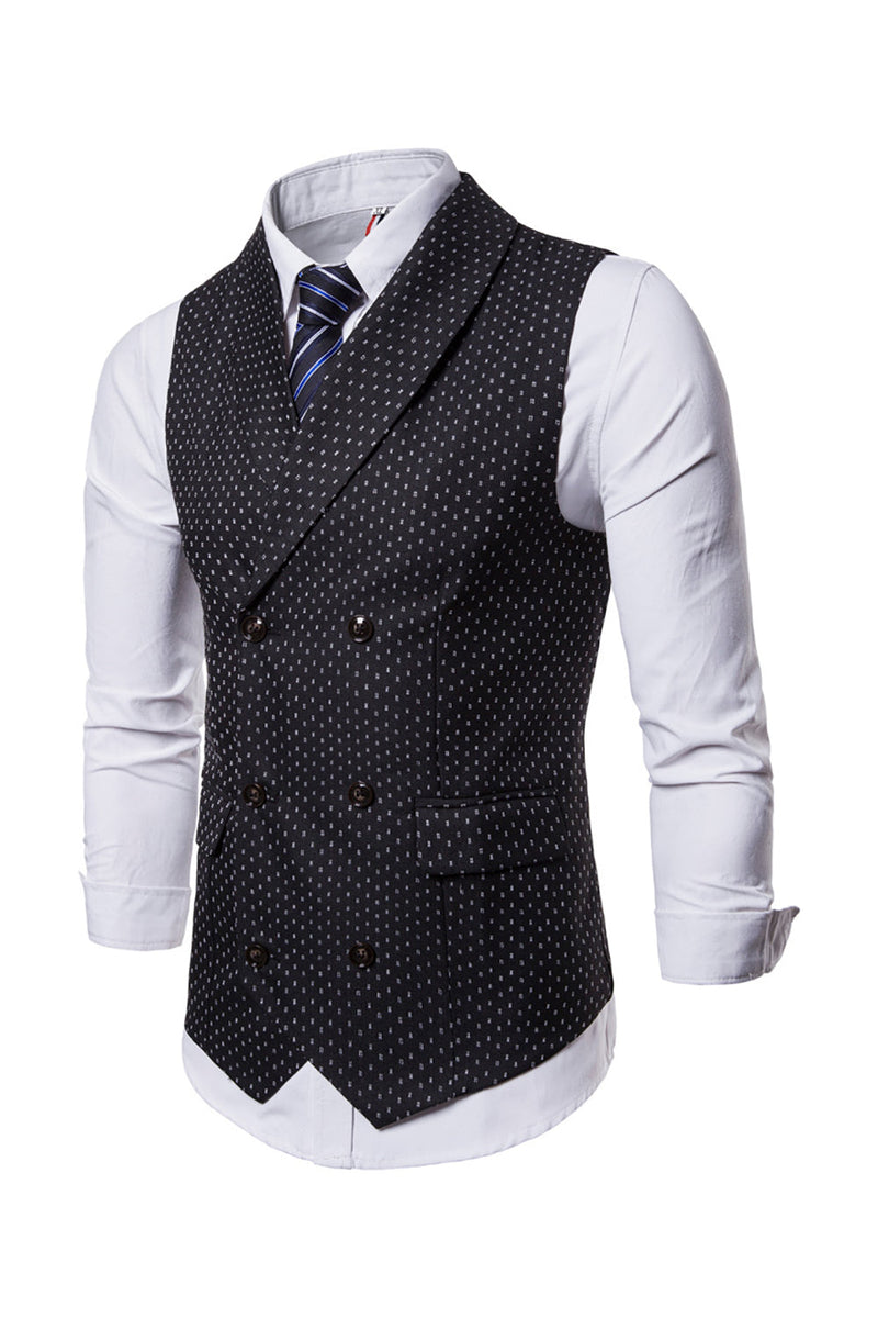 Load image into Gallery viewer, White Polka Dots Shawl Lapel Men's Suit Vest
