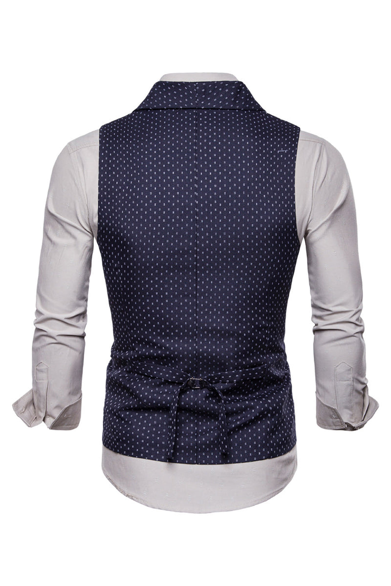 Load image into Gallery viewer, White Polka Dots Shawl Lapel Men's Suit Vest