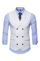 Load image into Gallery viewer, White Polka Dots Shawl Lapel Men's Suit Vest
