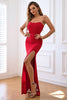Load image into Gallery viewer, Sheath Sweetheart Black Prom Dress with Split Front