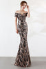 Load image into Gallery viewer, Black Off The Shoulder Mermaid Evening Dress