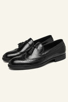 Load image into Gallery viewer, Men&#39;s Shallow Black Tassel Shoes