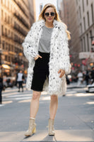 Load image into Gallery viewer, White Oversized Knee Length Faux Fur Shearling Coat
