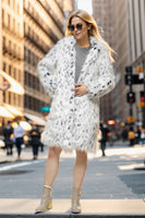 Load image into Gallery viewer, White Oversized Knee Length Faux Fur Shearling Coat