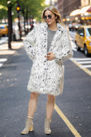 Load image into Gallery viewer, White Oversized Knee Length Faux Fur Shearling Coat