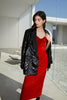 Load image into Gallery viewer, Sparkly Black Sequins Longline Oversized Prom Blazer For Women