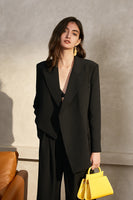 Load image into Gallery viewer, Black Asymmetrical Oversized Prom Blazer For Women