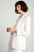 Load image into Gallery viewer, Grey Single Breasted Women Party Blazer