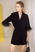 Load image into Gallery viewer, Oversized Prom Blazer For Women with Feathers